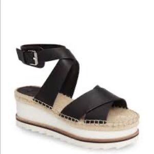Marc Fisher Greg Platform Wedge Sandals Size 10